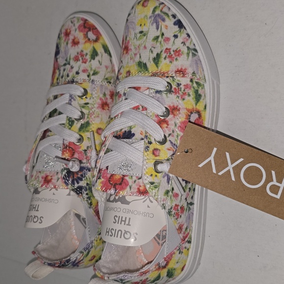 Roxy Libbie Slide On Canvas Floral Print Memory Foam Womens Size 6 NWT - Picture 3 of 11